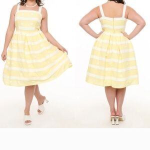 ISO Unique Vintage Barbie Yellow and White Striped Sundress